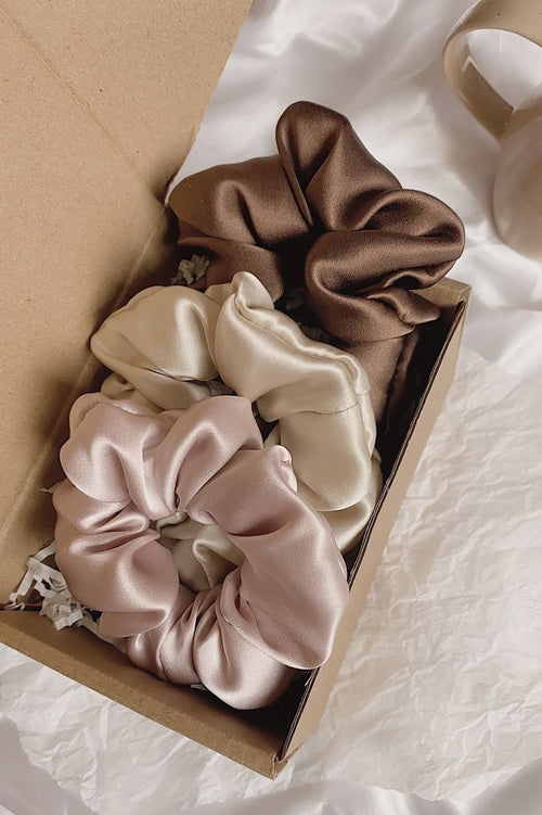 🎀 Premium Satin Scrunchie Set